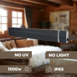 Sined - Radiateur infrarouge en ceramique 1500w black heat 1500 Clearance