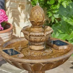 Smart Garden - Fontaine solaire bain d'oiseau 3 niveaux queensbury Hot