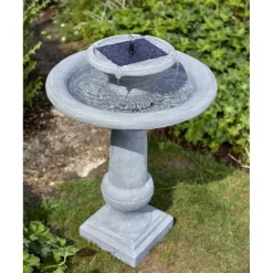 Smart Garden - Fontaine solaire bain d'oiseau 2 niveaux chatsworth Online