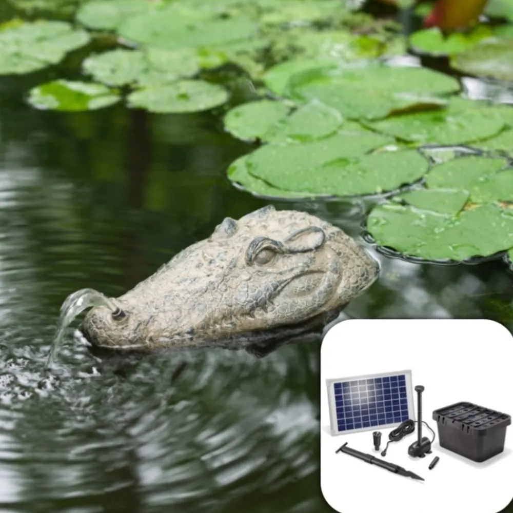 Solairepratique - Fontaine solaire crocodile 600 l/h maxi Discount
