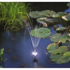 Solairepratique - Kit pompe solaire bassin avec filtre, batterie et anneau led, 300l-8w Best