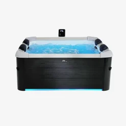 NA Spa rigide oslo plus mspa 6 personnes gris. 4 coussins. Bâche incluse. Hydromassages système. 180 x 180 x 65 cm Hot
