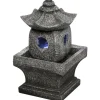 Stonelite - Fontaine en polyrésine pagode 18 x 17 x 29 cm Hot