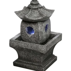 Stonelite - Fontaine en polyrésine pagode 18 x 17 x 29 cm Hot