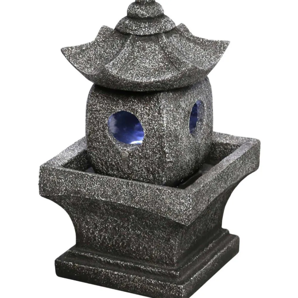 Stonelite - Fontaine en polyrésine pagode 18 x 17 x 29 cm Hot
