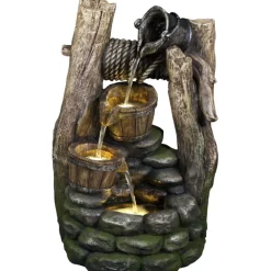 Stonelite - Fontaine en polyrésine l'ardeche 31 x 27 x 51 cm Discount