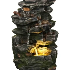 Stonelite Bassins Et Fontaines | - Fontaine en polyrésine l'aveyron 23.5 x 18 x 35.5 cm
