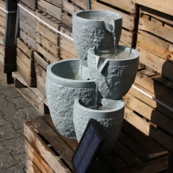 Stonelite - Fontaine solaire 4 étages 39 x 33 x 47 cm Sale