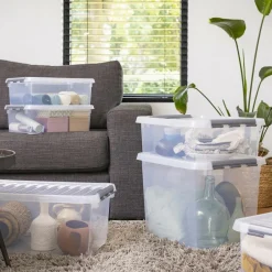 Sunware Décoration Créative | - Boîte de rangement en plastique q-line 72 litres