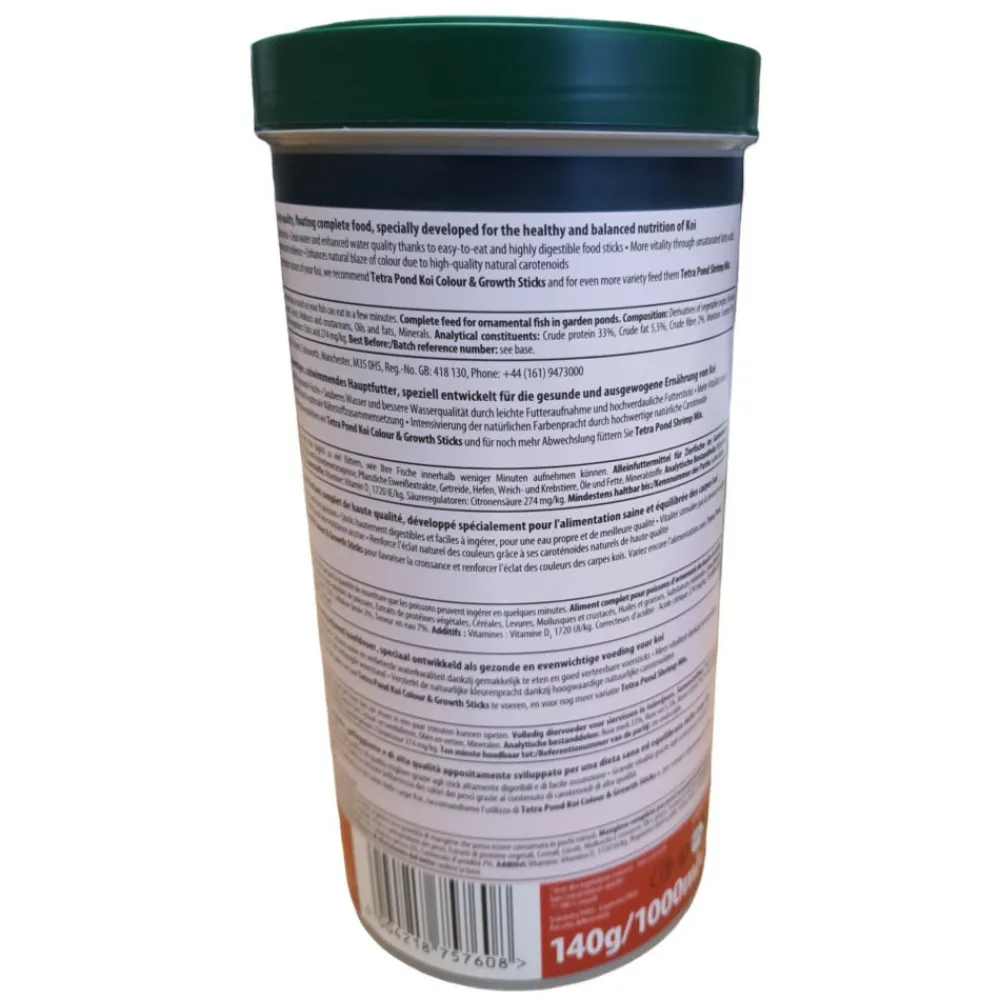 Tetra - Aliment complet flottant koï stick 1 litre , 140 g pour carpes koï de bass Best