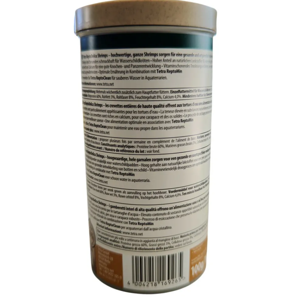 Tetra - Crevettes entières séchés 100 g - 1l pour toutes les tortues d'eau Best