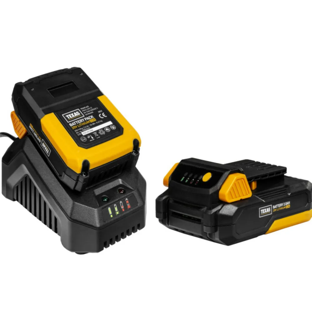 Texas - Tondeuse gazon 2 batteries 20v 2ah lame 33cm bac 35l lmx2033 New