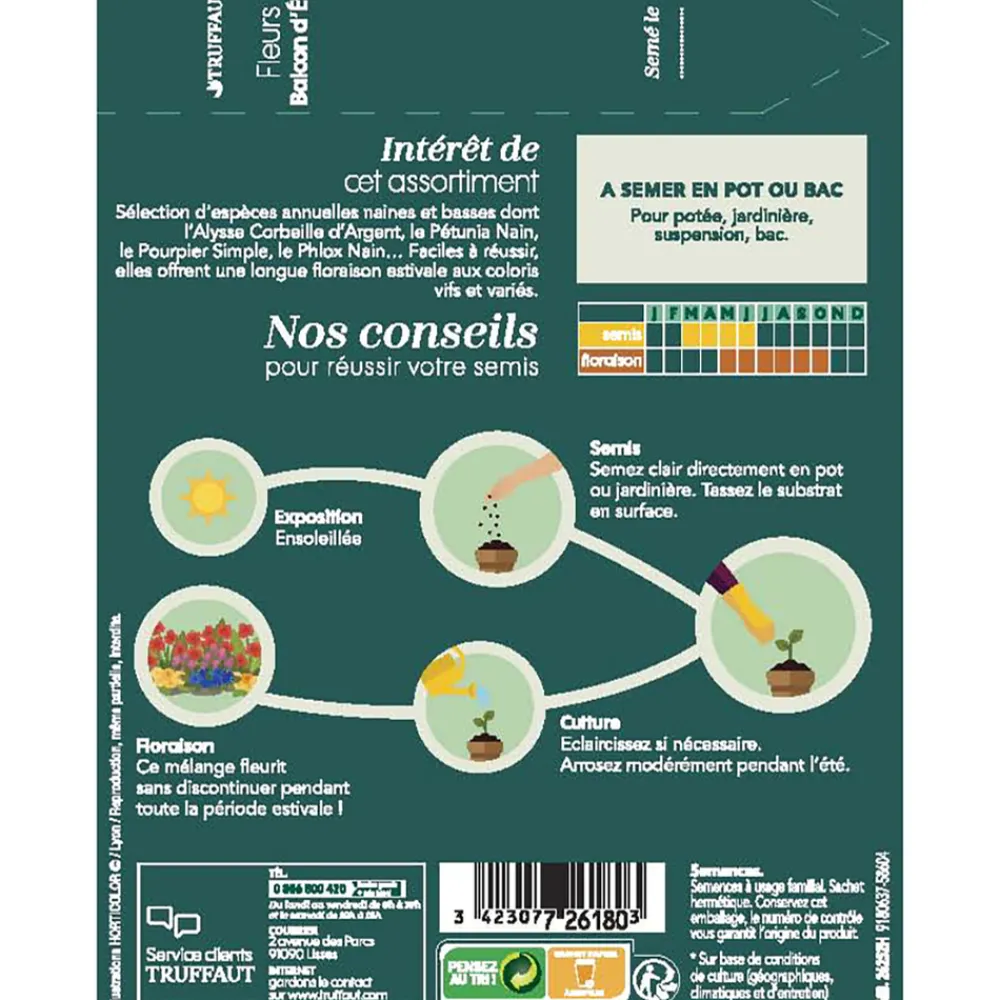 Truffaut - Fleurs D été Pour Balcons: Grand Sachet New