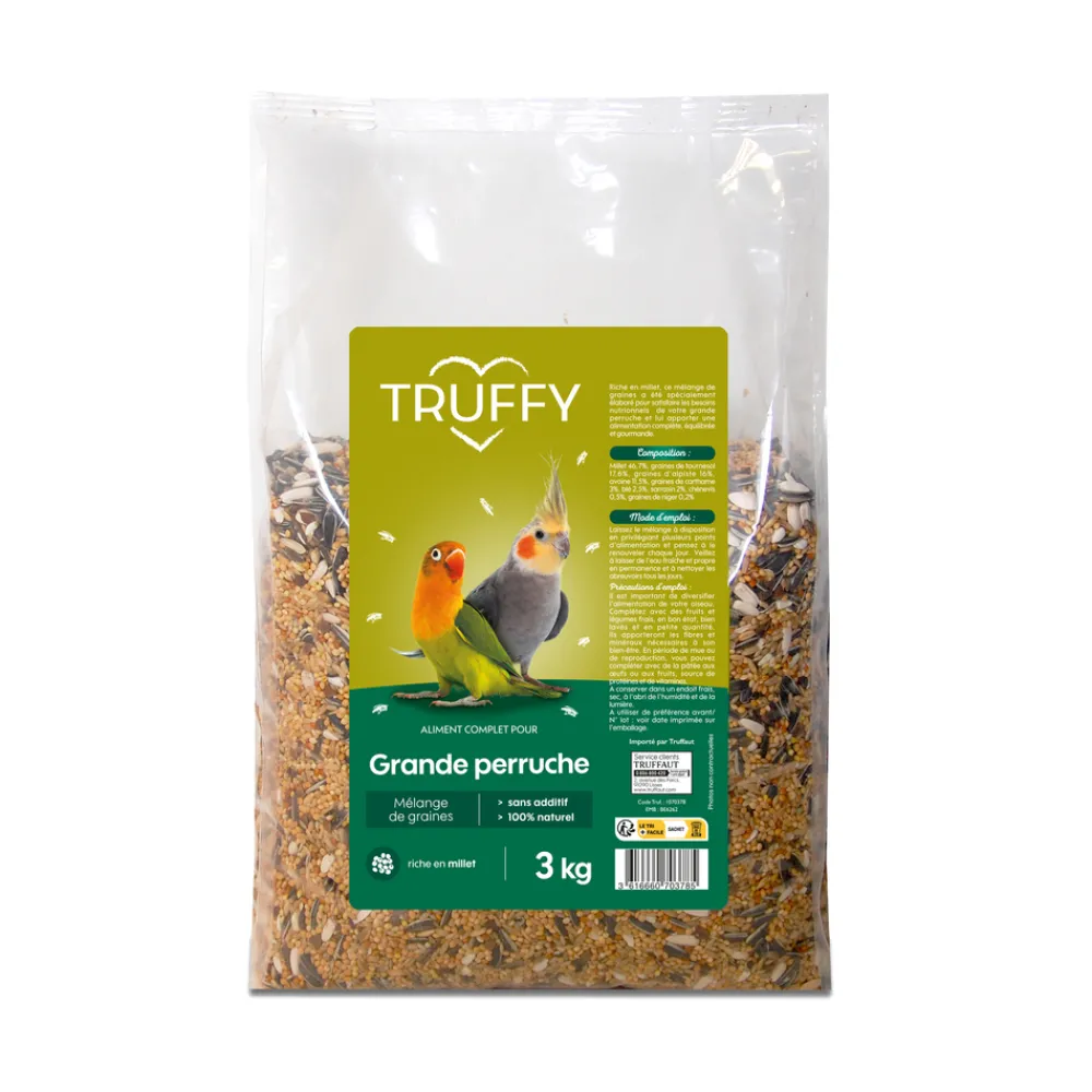 Truffy Alimentation | - Mélange de graines pour grandes perruches 3kg