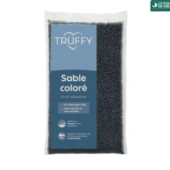 Truffy - Sable coloré pour aquarium d'eau douce bleu/noir 12Kg Outlet