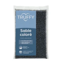 Truffy - Sable coloré pour aquarium d'eau douce bleu/noir 5Kg Sale
