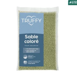 Truffy - Sable coloré pour aquarium d'eau douce vert 5Kg Hot