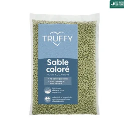 Truffy - Sable coloré pour aquarium d'eau douce vert 1Kg