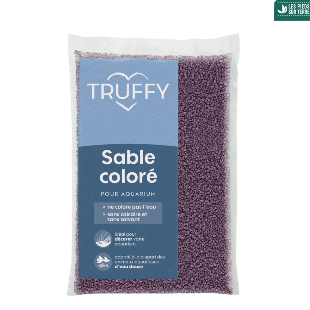 Truffy - Sable coloré pour aquarium d'eau douce violet 5Kg