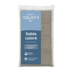 Truffy - Sable coloré pour aquarium d'eau douce gris 12Kg New