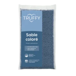 Truffy - Sable coloré pour aquarium d'eau douce bleu 12Kg Outlet
