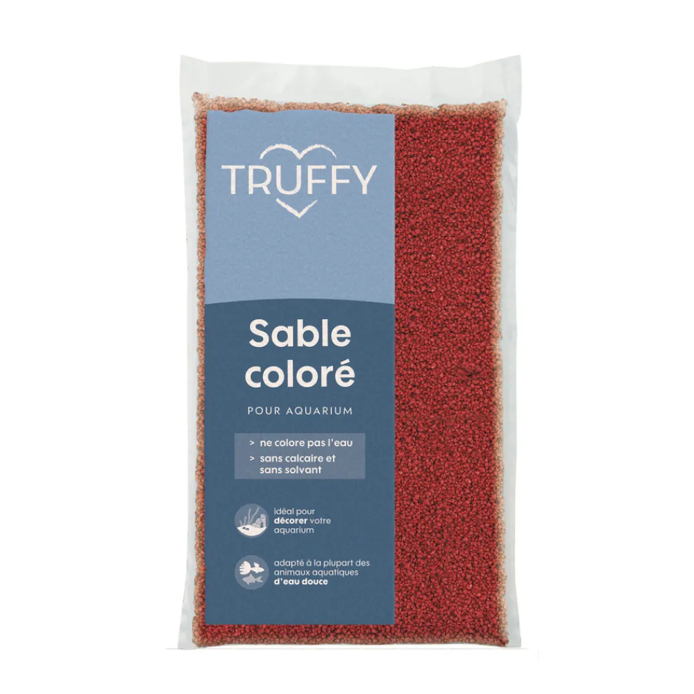 Truffy Plantes Et Décoration | - Sable coloré pour aquarium d'eau douce rouge 12Kg