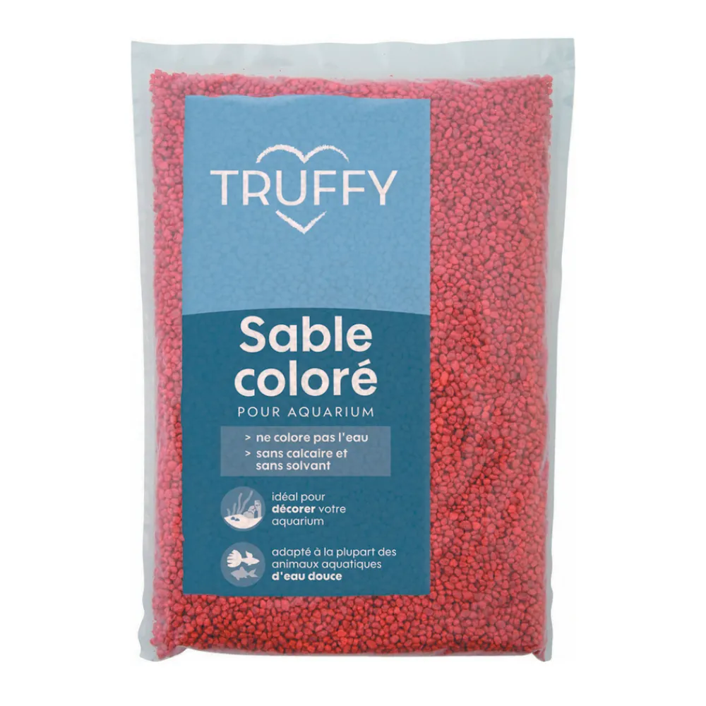Truffy Plantes Et Décoration | - Sable coloré pour aquarium d'eau douce rouge 1Kg