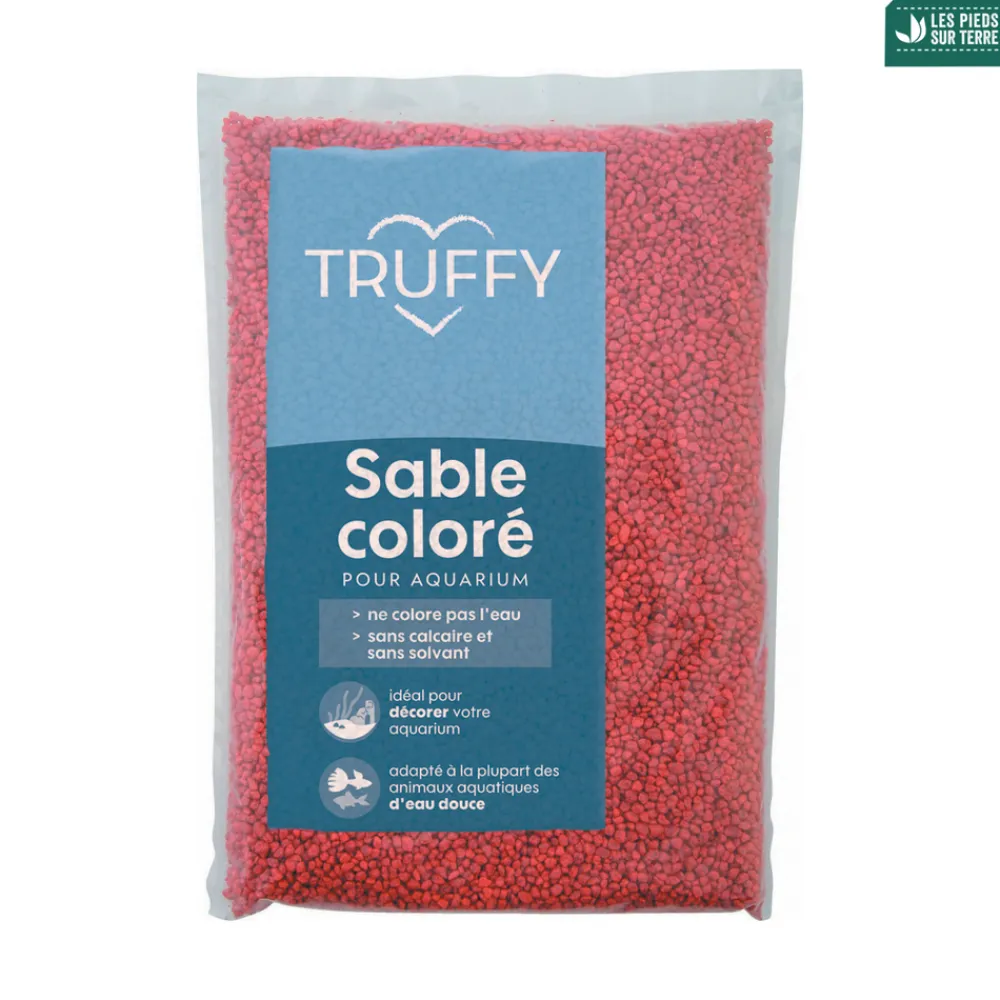 Truffy Plantes Et Décoration | - Sable coloré pour aquarium d'eau douce rouge 1Kg