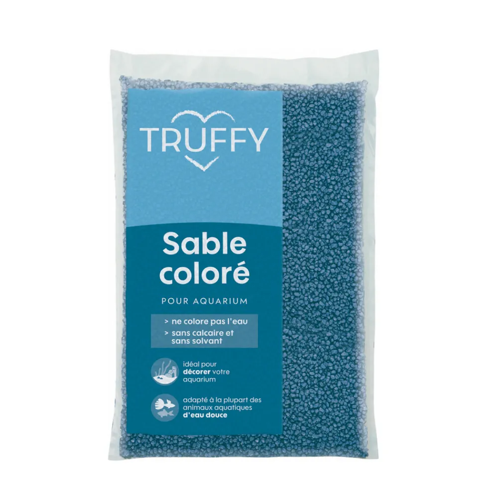 Truffy Plantes Et Décoration | - Sable coloré pour aquarium d'eau douce bleu 5Kg