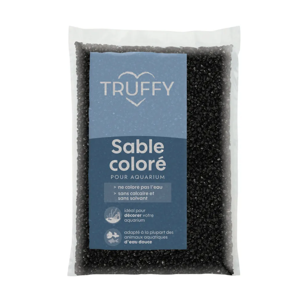 Truffy Plantes Et Décoration | - Sable coloré pour aquarium d'eau douce noir 1Kg