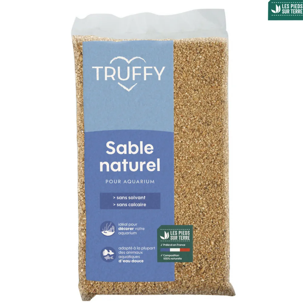 Truffy Plantes Et Décoration | - Sable naturel de rivière pour aquarium d'eau douce 12kg
