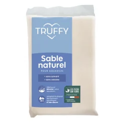 Truffy - Sable naturel pour aquarium d'eau douce cristo blanc 4kg Sale