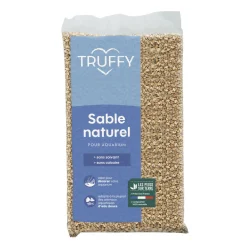 Truffy - Sable naturel pour aquarium Eau Douce gros diamètre blanc 12kg