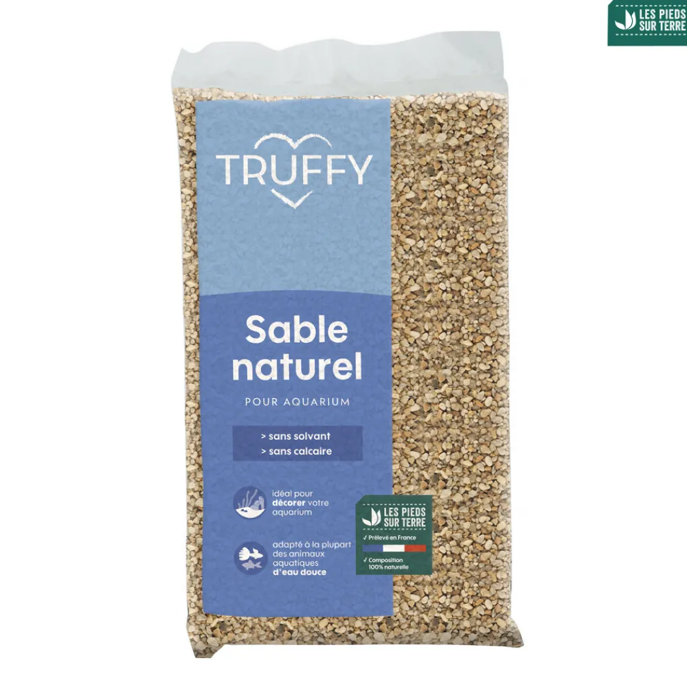 Truffy - Sable naturel pour aquarium Eau Douce gros diamètre blanc 12kg