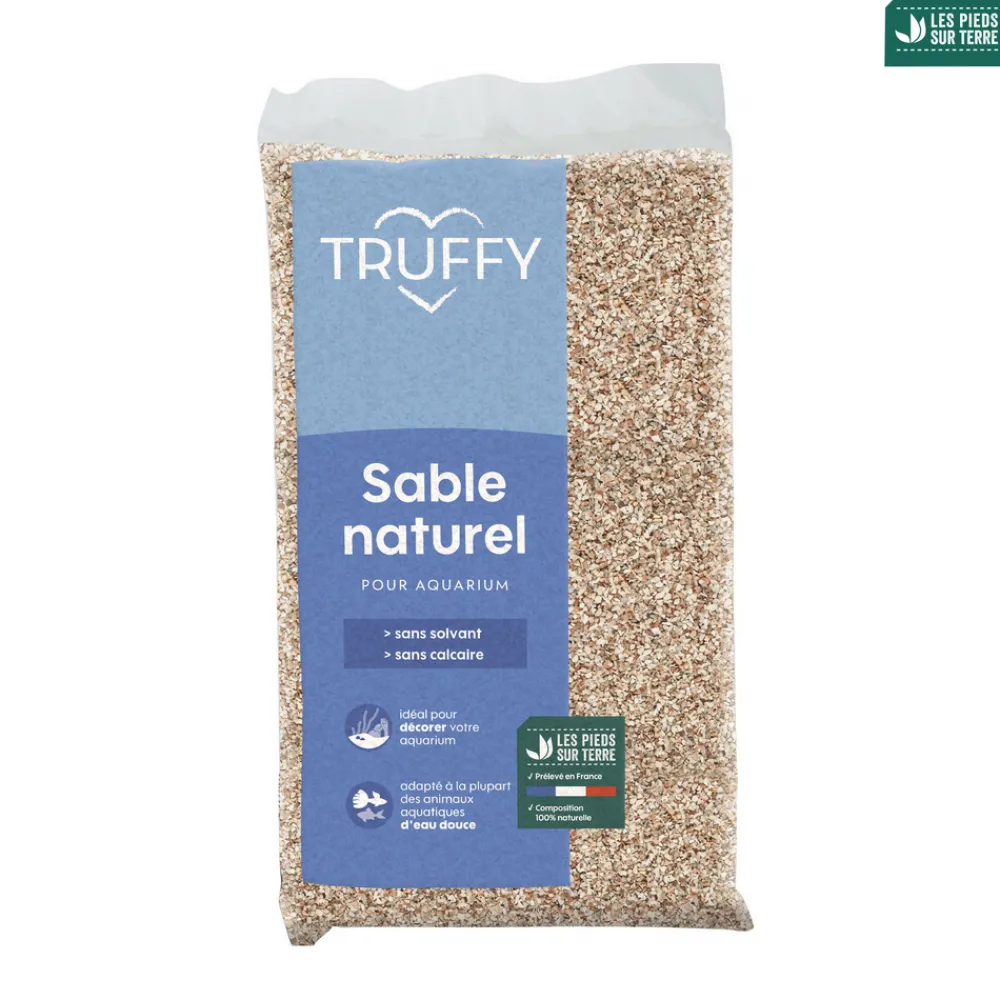 Truffy - Sable naturel pour aquarium d'eau douce rose 9.5kg Outlet