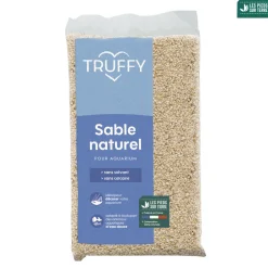 Truffy - Sable naturel pour aquarium d'eau douce blanc 12kg Discount