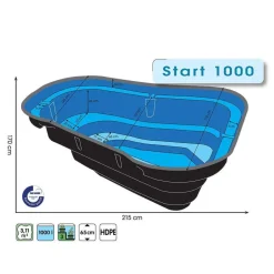 Ubbink - Bassin de jardin Start 1000 litres L215 x l170 x H65cm Best