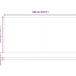 VidaXL - Auvent rétractable with manuel 600 × 300 cm multicolore Outlet