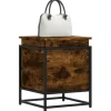VidaXL Mobilier D'Intérieur | - Boîte de rangement avec couvercle chêne fumé bois d ingénierie