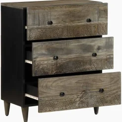 Vidaxl - Buffet gris clair 60x33,5x75 cm bois de manguier massif Sale
