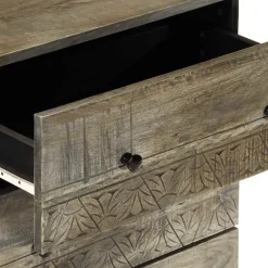 Vidaxl - Buffet gris clair 60x33,5x75 cm bois de manguier massif Sale