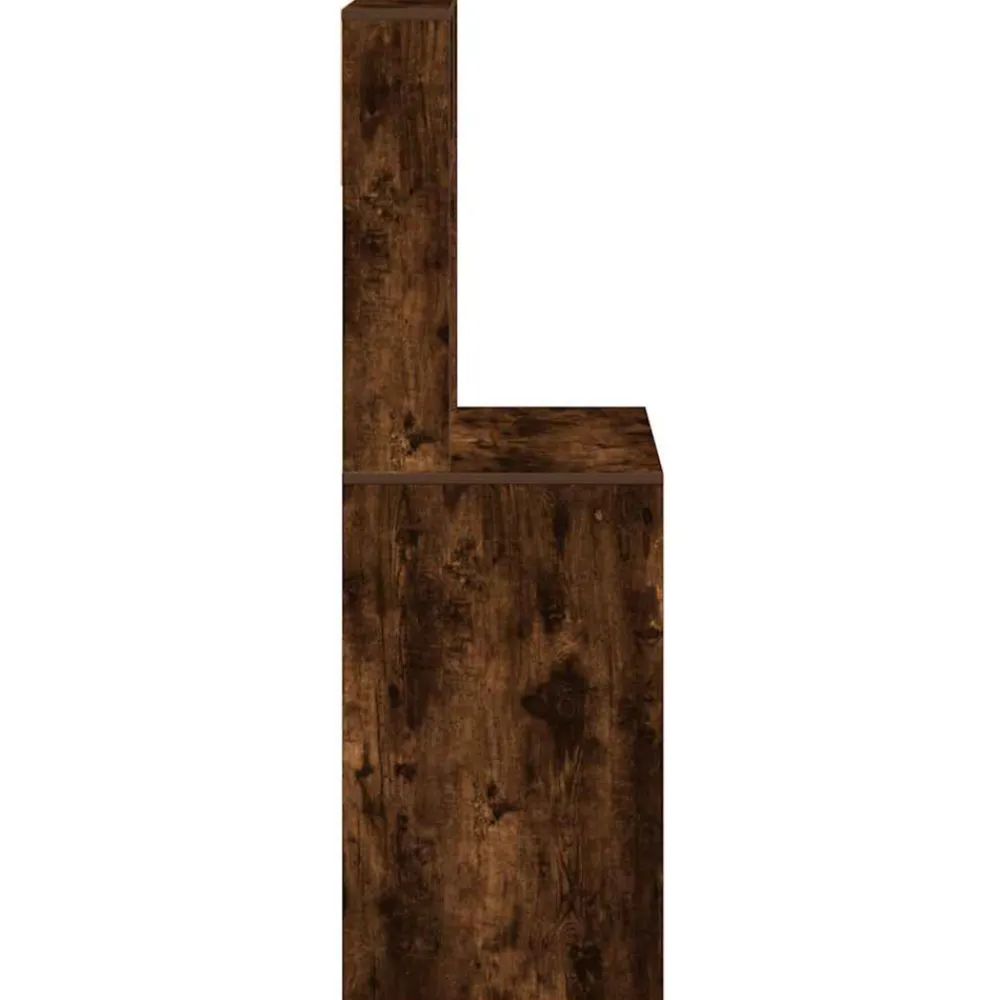 VidaXL - Bureau avec étagères chêne fumé 100x45x140 cm bois d'ingénierie Sale