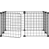 Vidaxl - Cage animaux de compagnie à 8 panneaux et porte noir 35x35 cm Clearance