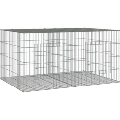 Vidaxl - Cage à lapin 2 panneaux 110x79x54 cm fer galvanisé Clearance