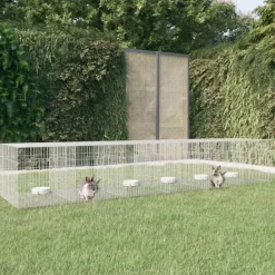 VidaXL - Cage à lapin 6 panneaux 327x79x54 cm fer galvanisé Discount