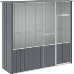 Vidaxl - Cage à oiseaux anthracite 215x78x200 cm acier galvanisé Outlet