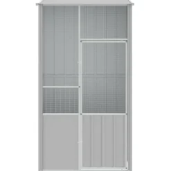 Vidaxl Cages, Volières Et Accessoires | - Cage à oiseaux gris 115x78x200 cm acier galvanisé