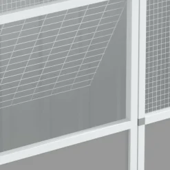 Vidaxl Cages, Volières Et Accessoires | - Cage à oiseaux gris 115x78x200 cm acier galvanisé