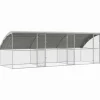 Vidaxl - Cage à poules argent 600 x 200 x 198.5 cm acier galvanisé Discount