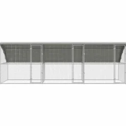 Vidaxl - Cage à poules argent 600 x 200 x 198.5 cm acier galvanisé Discount